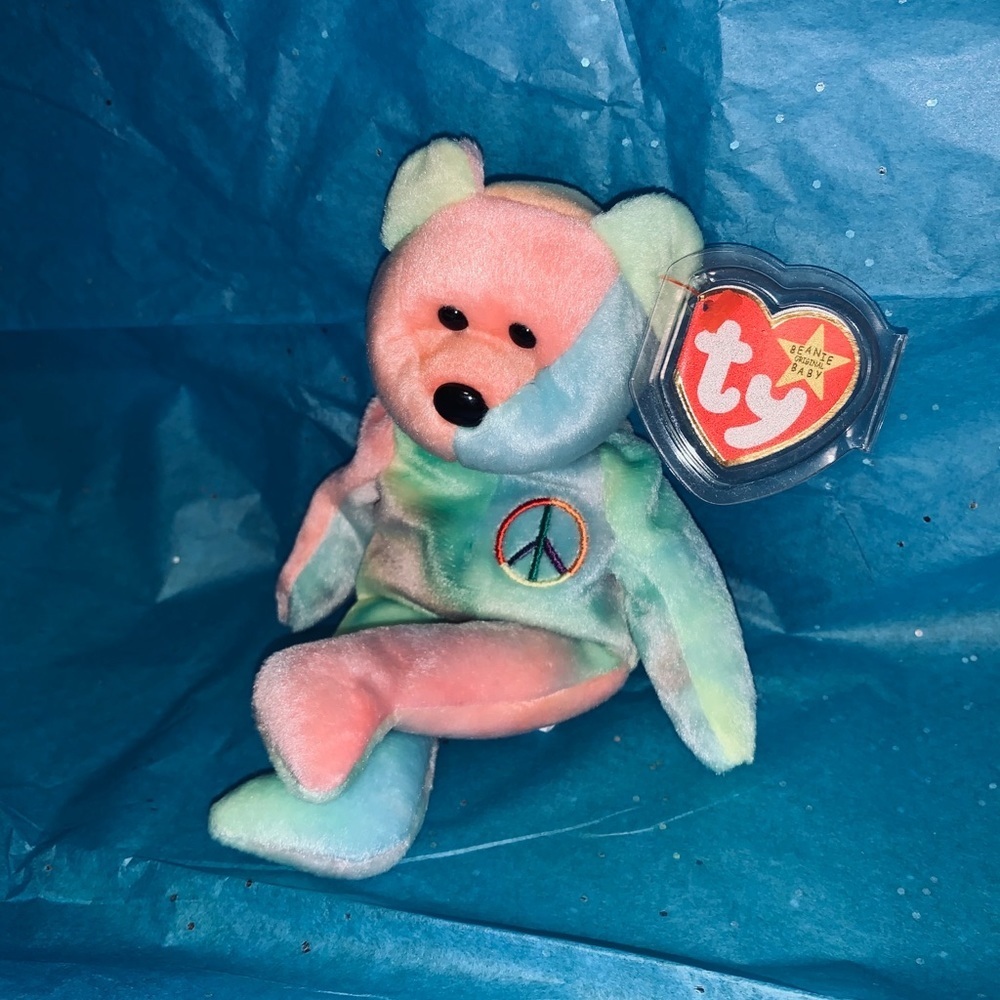 Ty Rare Collectible Beanie Tie Dye Bear